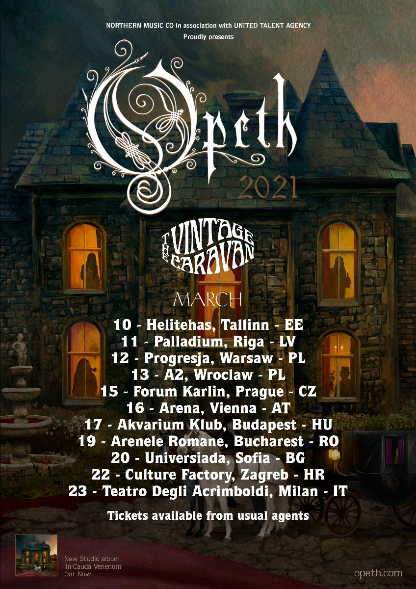 OPETH – in tour in Europa a marzo 2021!