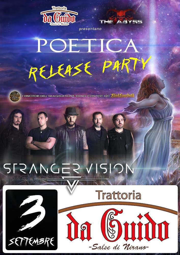 STRANGER VISION – presentano dal vivo l’album di debutto “Poetica”